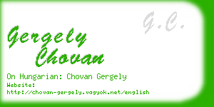 gergely chovan business card